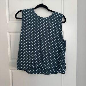 T Tahari Blue Boxy Tank Top